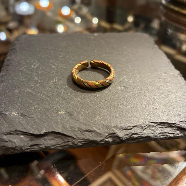 TOPANGA Jewelry 　コッパーブラスシングルリング　スパイラル　5号〜19号　銅　真鍮　指輪　アクセサリー　ジュエリー　プレゼント　レディース　ギフト