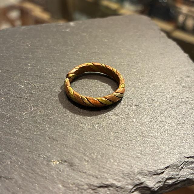 TOPANGA Jewelry 　コッパーブラスシングルリング　スパイラル　5号〜19号　銅　真鍮　指輪　アクセサリー　ジュエリー　プレゼント　レディース　ギフト