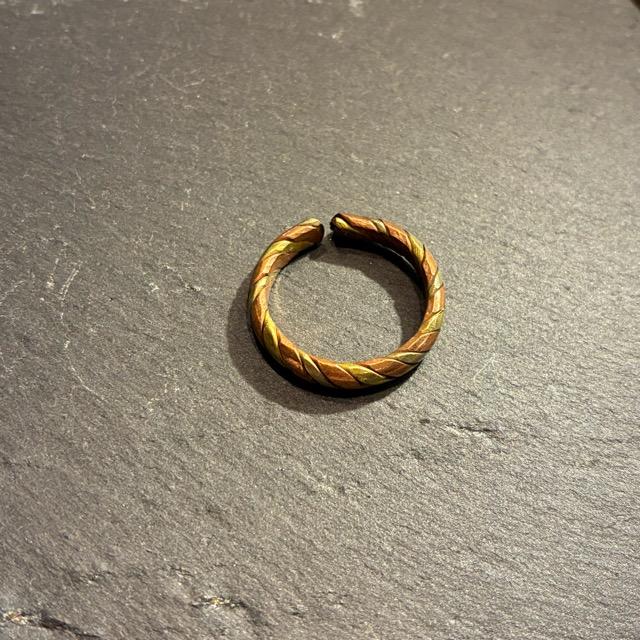 TOPANGA Jewelry 　コッパーブラスシングルリング　スパイラル　5号〜19号　銅　真鍮　指輪　アクセサリー　ジュエリー　プレゼント　レディース　ギフト