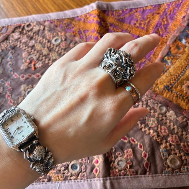 TOPANGA Jewelry 　One half face リング　シルバー　15号　指輪　アクセサリー　ジュエリー　プレゼント　シンプル　ヴィンテージ　アンティーク　ダビデ