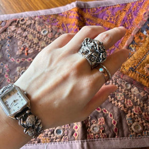 TOPANGA Jewelry 　One half face リング　シルバー　15号　指輪　アクセサリー　ジュエリー　プレゼント　シンプル　ヴィンテージ　アンティーク　ダビデ