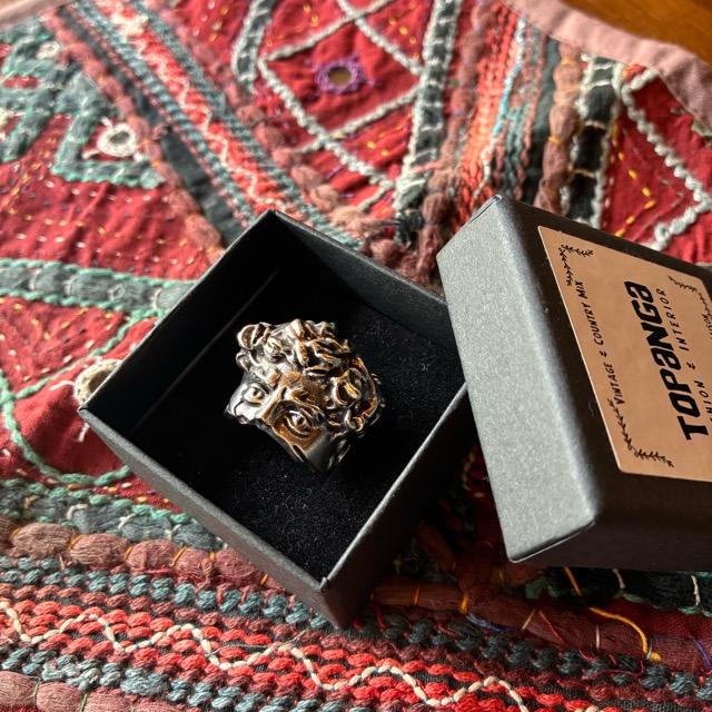 TOPANGA Jewelry 　One half face リング　シルバー　15号　指輪　アクセサリー　ジュエリー　プレゼント　シンプル　ヴィンテージ　アンティーク　ダビデ