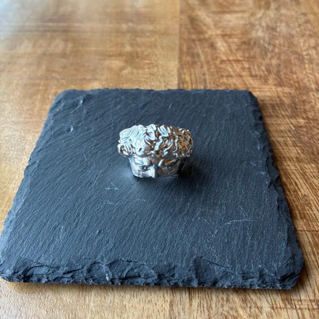 TOPANGA Jewelry 　One half face リング　マットシルバー　16号　指輪　アクセサリー　ジュエリー　プレゼント　シンプル　ヴィンテージ　アンティーク　ダビデ