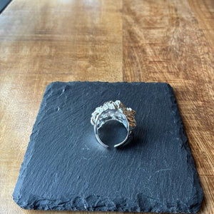 TOPANGA Jewelry 　One half face リング　マットシルバー　16号　指輪　アクセサリー　ジュエリー　プレゼント　シンプル　ヴィンテージ　アンティーク　ダビデ
