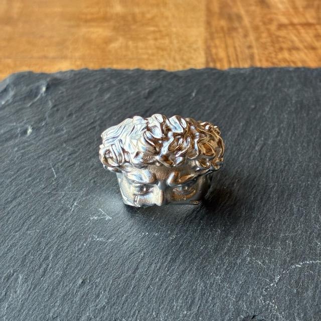 TOPANGA Jewelry 　One half face リング　マットシルバー　16号　指輪　アクセサリー　ジュエリー　プレゼント　シンプル　ヴィンテージ　アンティーク　ダビデ