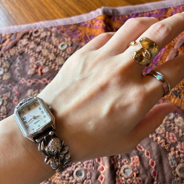 TOPANGA Jewelry 　Quarter face リング　ゴールド　12号　指輪　アクセサリー　ジュエリー　プレゼント　シンプル　ヴィンテージ　アンティーク　ダビデ