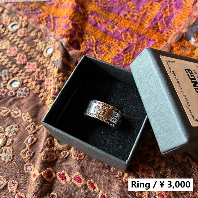TOPANGA Jewelry 　クロススカルリング　19号　指輪　アクセサリー　ジュエリー　プレゼント　シンプル　ヴィンテージ　ガイコツ　らくがき