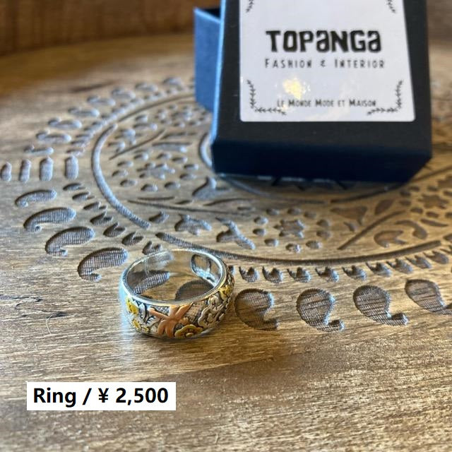 TOPANGA Jewelry 　トンボ＆フラワーリング　17号　指輪　アクセサリー　ジュエリー　小物　プレゼント　メンズ　レディース　ギフト