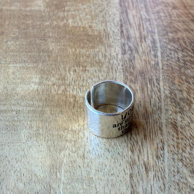 TOPANGA Jewelry　Message ring Size 11 You are stronger than you think