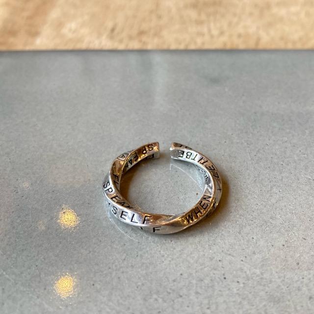 TOPANGA Jewelry 　ツイストメッセージリング　12号　指輪　アクセサリー　ジュエリー　小物　プレゼント　メンズ　レディース　ギフト