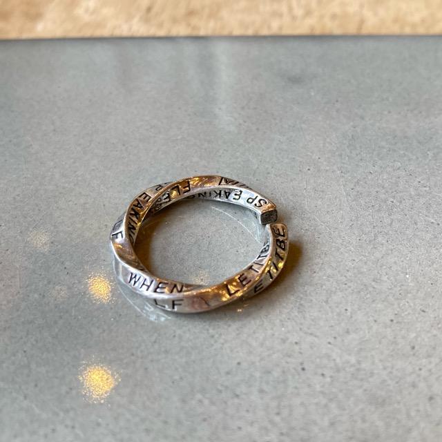 TOPANGA Jewelry 　ツイストメッセージリング　12号　指輪　アクセサリー　ジュエリー　小物　プレゼント　メンズ　レディース　ギフト