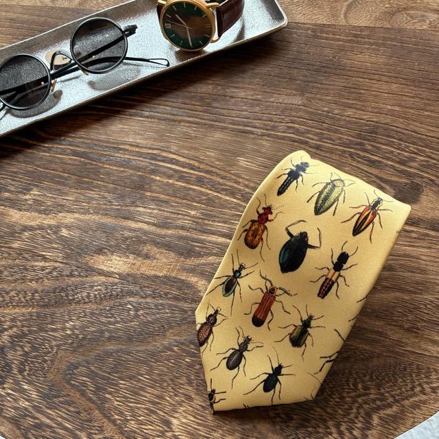 TOPANGA Accessory ヘリテージタイ　バグ　虫　イエロー　ネクタイ　プレゼント　フォーマル　カジュアル　スーツ　メール便　クラシック　ヴィンテージ　