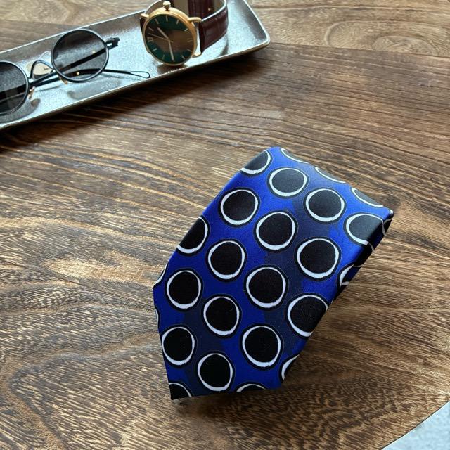 TOPANGA Accessory ヘリテージタイ　みずたま　ブルー　ネクタイ　プレゼント　フォーマル　カジュアル　スーツ　メール便　クラシック　ヴィンテージ　