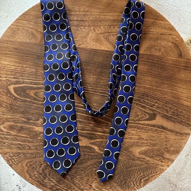 TOPANGA Accessory ヘリテージタイ　みずたま　ブルー　ネクタイ　プレゼント　フォーマル　カジュアル　スーツ　メール便　クラシック　ヴィンテージ　