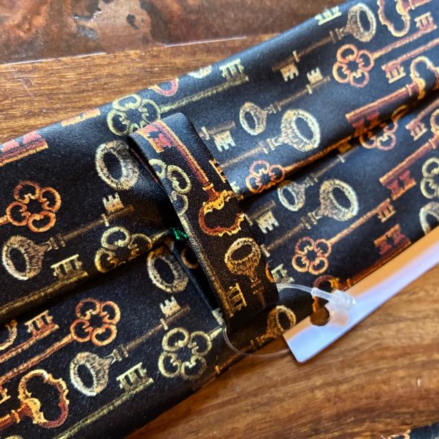 TOPANGA Accessory ヘリテージタイ　カギ　ブラック　キー　ネクタイ　プレゼント　フォーマル　カジュアル　スーツ　メール便　クラシック　ヴィンテージ　