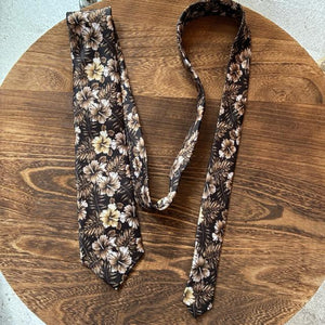 TOPANGA Accessory ヘリテージタイ　ハイビスカス　ブラック　ネクタイ　プレゼント　フォーマル　カジュアル　スーツ　メール便　クラシック　ヴィンテージ　