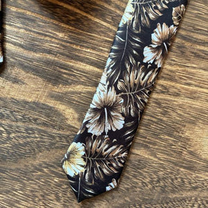 TOPANGA Accessory ヘリテージタイ　ハイビスカス　ブラック　ネクタイ　プレゼント　フォーマル　カジュアル　スーツ　メール便　クラシック　ヴィンテージ　