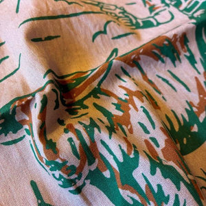TOPANGA accessory ワンウォッシュコットンバンダナ　BEST IN THE WEST　グリーン　スカーフ　ハンカチ　弁当包み　ティッシュボックス包み　ヘアバンド