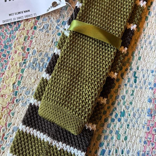TOPANGA Accessory　Border Knit Tie　6type　