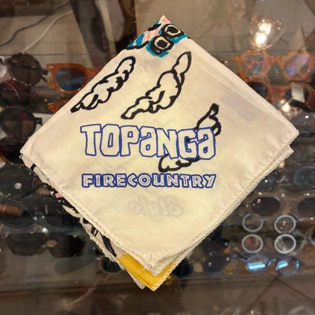 TOPANGA accessory TOPANGA FIRECOUNTRY Bandana LOS ANGELES CALFORNIA　White