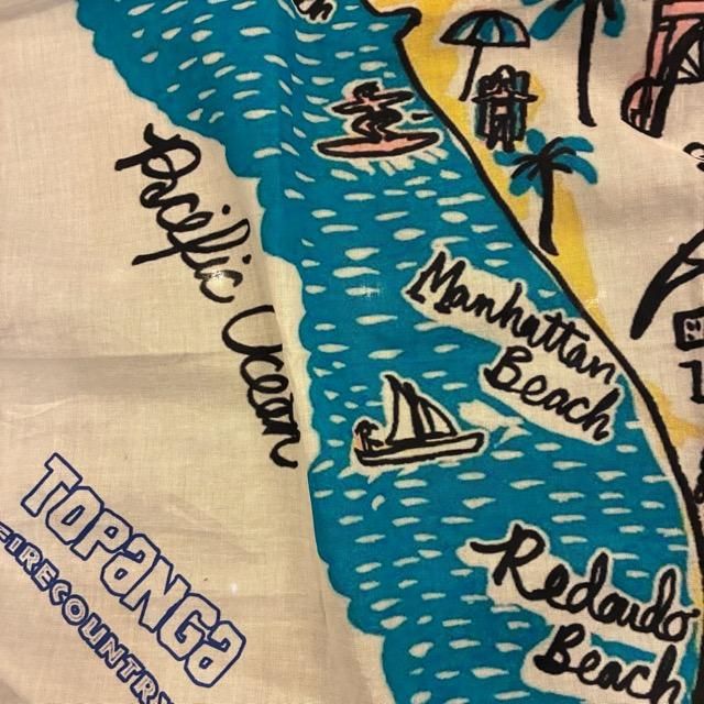 TOPANGA accessory TOPANGA FIRECOUNTRY Bandana LOS ANGELES CALFORNIA　White