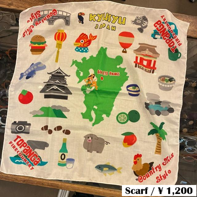 TOPANGA accessory TOPANGA FIRECOUNTRY Bandana KYUSYU JAPAN White