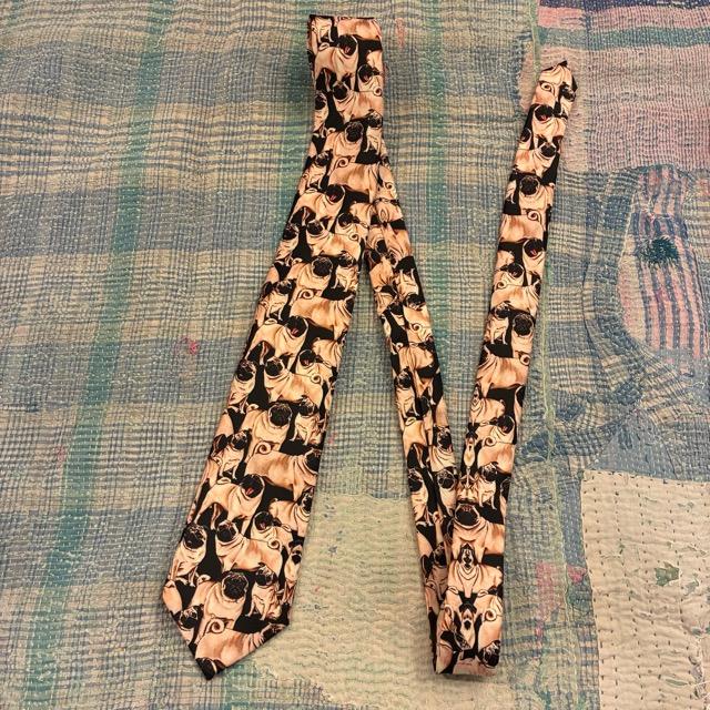 TOPANGA Accessory Art necktie 4type Pug Cats Insect Flamingo