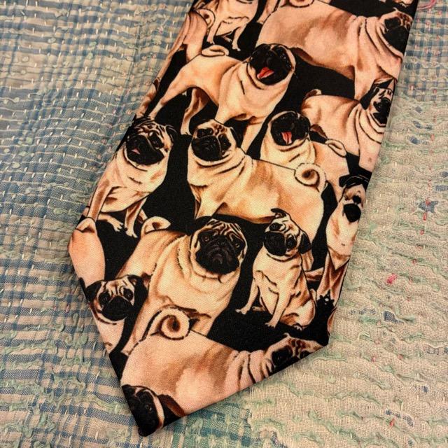 TOPANGA Accessory Art necktie 4type Pug Cats Insect Flamingo