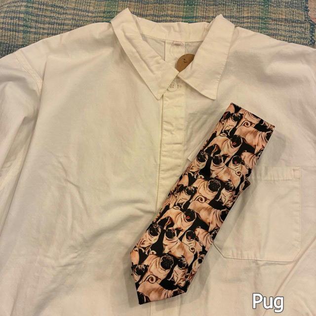 TOPANGA Accessory Art necktie 4type Pug Cats Insect Flamingo