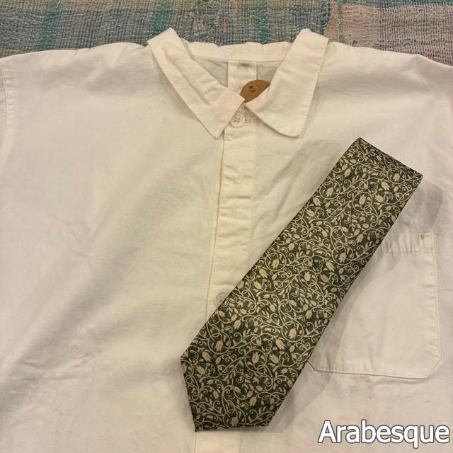 TOPANGA Accessory Art necktie 4type Circle Arabesque Flower Hibiscus