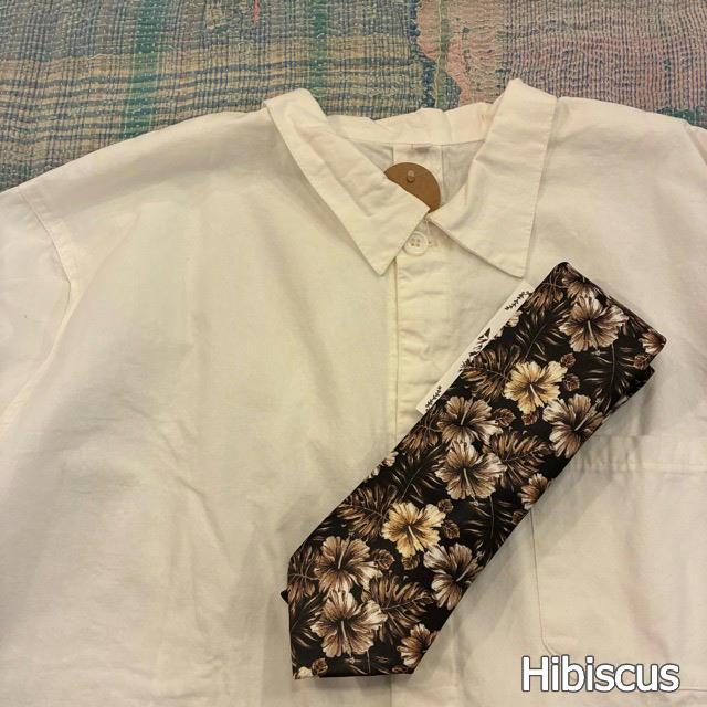 TOPANGA Accessory Art necktie 4type Circle Arabesque Flower Hibiscus