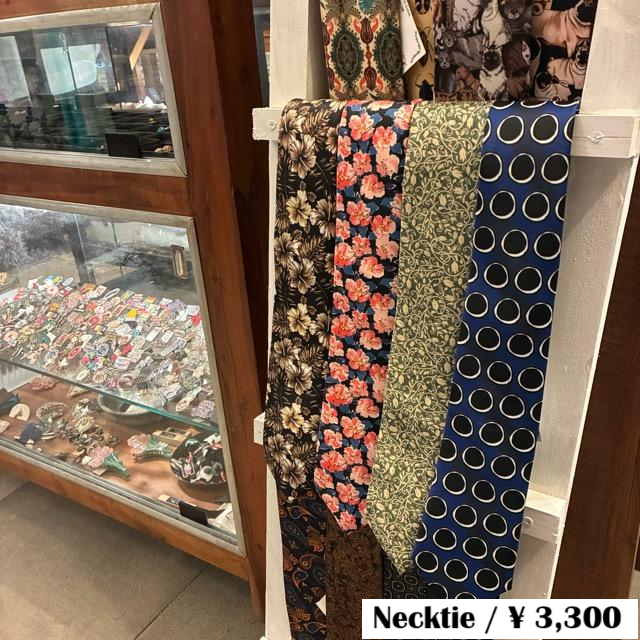 TOPANGA Accessory Art necktie 4type Circle Arabesque Flower Hibiscus