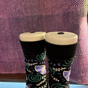 TOPANGA SOCKS Lady's　ディジーソックス　ブラック　靴下　足元ファッション　プチギフト　クルーソックス　スニーカー　ポップアート　サンダルソックス