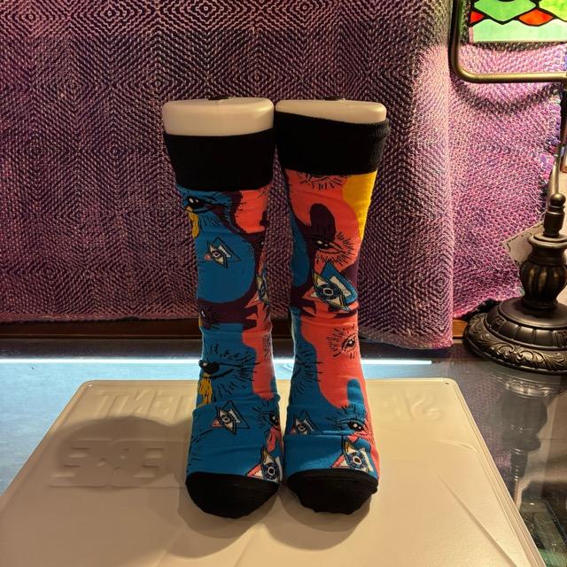 TOPANGA SOCKS Lady's　ディリュージョンソックス　靴下　足元ファッション　プチギフト　クルーソックス　スニーカー　ポップアート　サンダルソックス