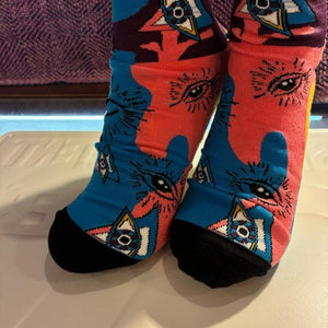 TOPANGA SOCKS Lady's　ディリュージョンソックス　靴下　足元ファッション　プチギフト　クルーソックス　スニーカー　ポップアート　サンダルソックス