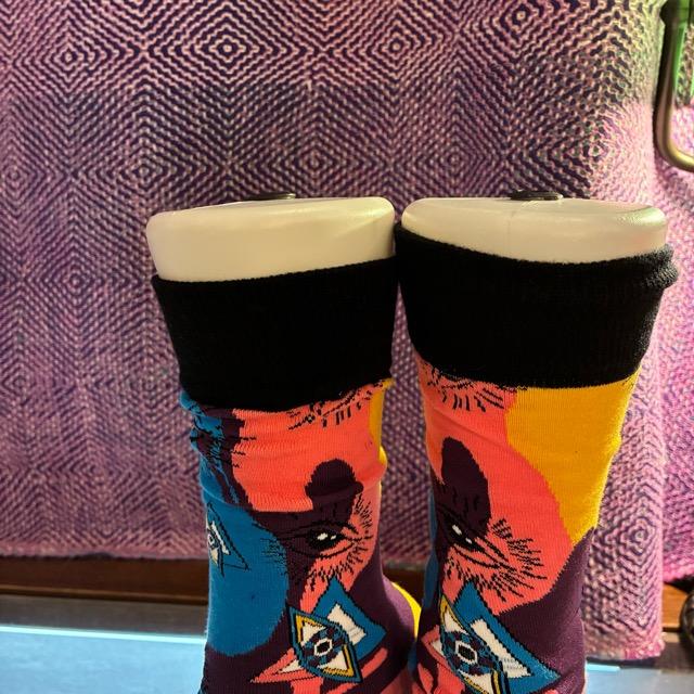 TOPANGA SOCKS Lady's　ディリュージョンソックス　靴下　足元ファッション　プチギフト　クルーソックス　スニーカー　ポップアート　サンダルソックス