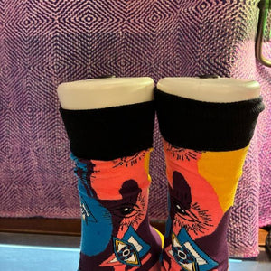 TOPANGA SOCKS Lady's　ディリュージョンソックス　靴下　足元ファッション　プチギフト　クルーソックス　スニーカー　ポップアート　サンダルソックス