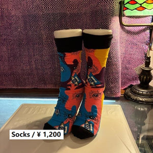 TOPANGA SOCKS Lady's　ディリュージョンソックス　靴下　足元ファッション　プチギフト　クルーソックス　スニーカー　ポップアート　サンダルソックス