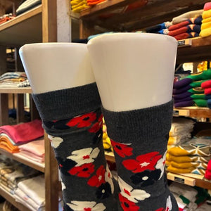 TOPANGA SOCKS Men's　アネモネソックス　グレー　靴下　メンズソックス　スニーカー　足元ファッション　プチギフト　クルーソックス