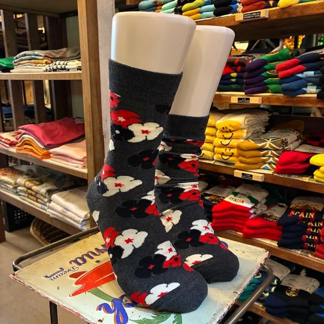 TOPANGA SOCKS Men's　アネモネソックス　グレー　靴下　メンズソックス　スニーカー　足元ファッション　プチギフト　クルーソックス