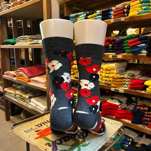 TOPANGA SOCKS Men's　アネモネソックス　グレー　靴下　メンズソックス　スニーカー　足元ファッション　プチギフト　クルーソックス