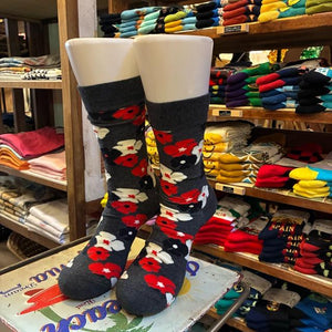 TOPANGA SOCKS Men's　アネモネソックス　グレー　靴下　メンズソックス　スニーカー　足元ファッション　プチギフト　クルーソックス