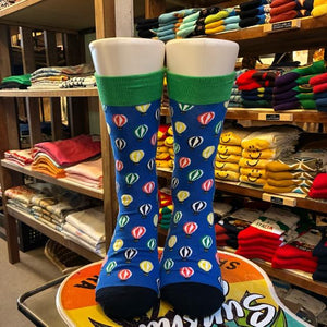 TOPANGA SOCKS Men's　カラフルバルーンソックス　ブルー　靴下　メンズソックス　スニーカー　足元ファッション　プチギフト　クルーソックス