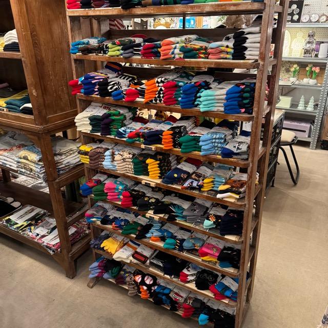 TOPANGA SOCKS Men's　ブロックチェックソックス　レッド×ブラック　靴下　メンズソックス　スニーカー　足元ファッション　プチギフト　クルーソックス
