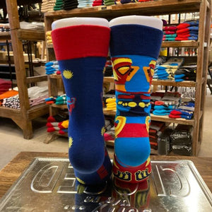 TOPANGA SOCKS Lady's　アシンメトリーソックス　Bali　ネイビー　ブルー　バリ島　ファッション　レディース　靴下　ユニーク　プチギフト