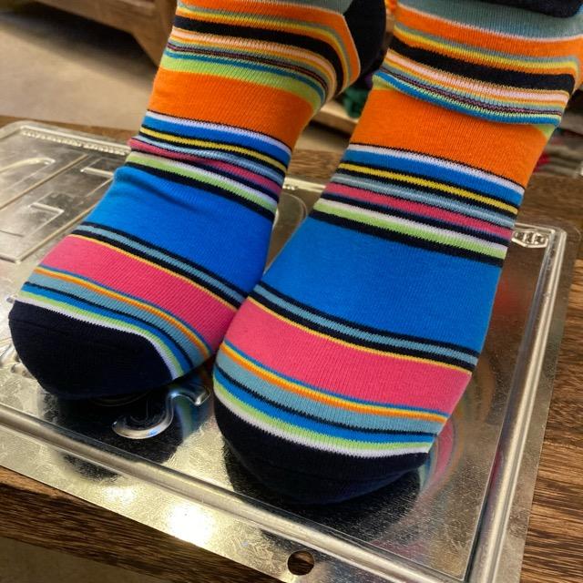 TOPANGA SOCKS Men's　クレイジーパターンソックス　マルチボーダー　ドット　カラフル　靴下　メンズソックス　派手ソックス　ハイソックス