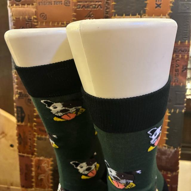 TOPANGA SOCKS Men's Art Socks Terrier Green　