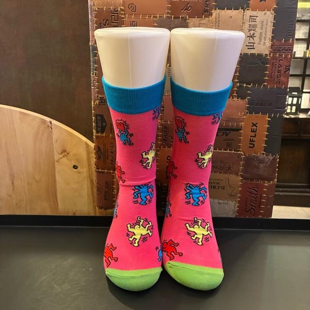 TOPANGA SOCKS Men's Art Socks People Pink
