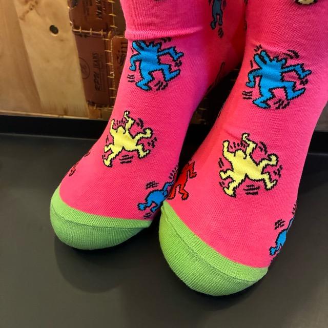 TOPANGA SOCKS Men's Art Socks People Pink