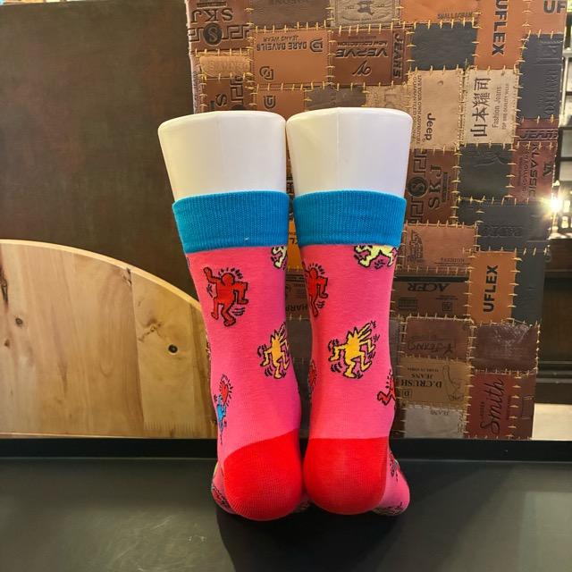 TOPANGA SOCKS Men's Art Socks People Pink